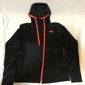 North Face Zip-Up Hoodie (Women's Size Small, Black/Pink)